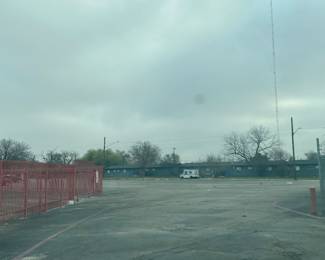 Drive in between the two fences and turn left.