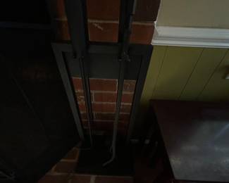 Fireplace utensil set and stand