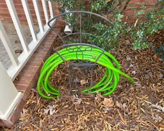 Elevated Garden Hose stand and hose