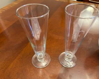 Mikasa Pilsner Glasses with letter "F"  (6 glasses)