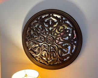 Floral Medallion wall hanging with mirror backing