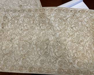 Pier 1 placemats and linen napkins (12, but some need a little work)