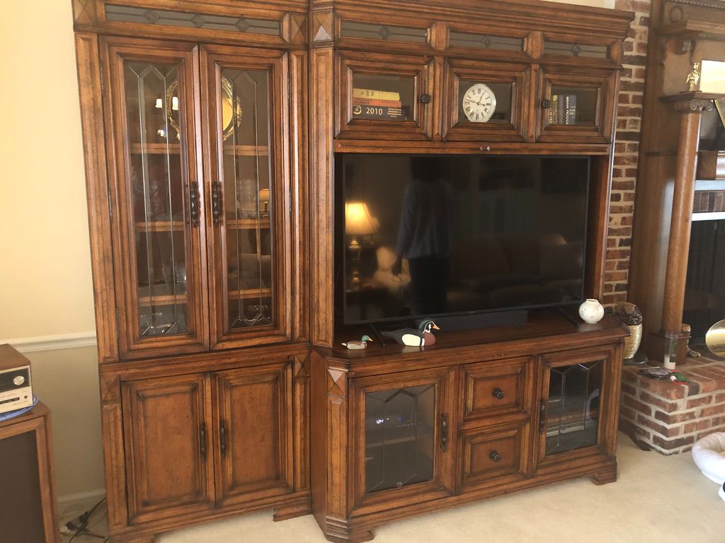 VERY NICE WALL UNIT WITH MATCHING BOOKCASES