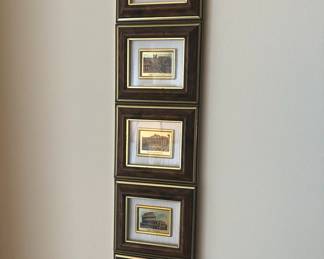 VERY SMALL FRAMED SET OF ARTWORK
