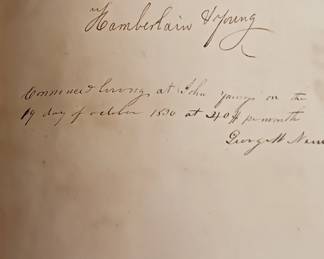 Ledger Journal Hamberlin and Young 1835-36 with Journal for 1835 also Early Jefferson or Pickering County