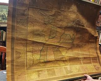 Augustus Mitchells Map of US 1837. Very Rare will only be shown to serious buyers, will not be on display Very Fragile and loose from rollers mostly .  Map intact 