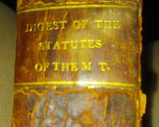 Rare Digest of the Stautes of the Mississippi Territory 1808  This very rare volumes will need requesting at Pauls Rare Table at Cash checkout