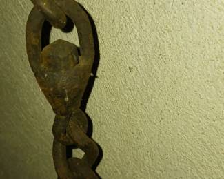 Pair of Slave Coffle Chains.  See Illustration photos. These coffle chains are hand forged and larger than commercial chain gang chains.