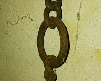 Pair of Slave Coffle Chains.  See Illustration photos. These coffle chains are hand forged and larger than commercial chain gang chains.