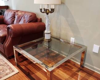 Heavy parianware lamp