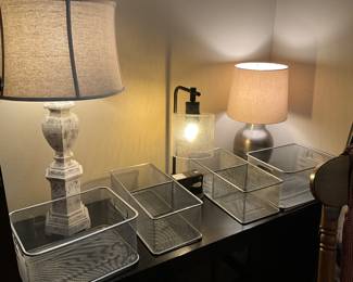 Lamps & wire baskets