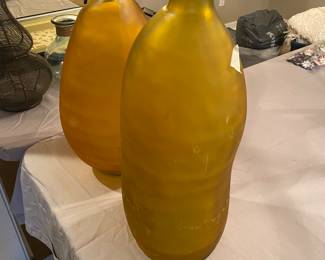 2 matching yellow bottles