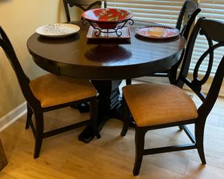 Table with 4 chairs - looks new!  Platters & bowls