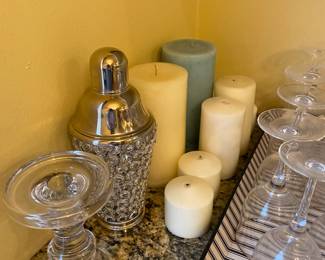 Dining room - candles, candle holder, drink mixer