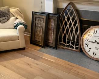 Living room decor & large clock