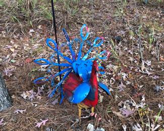 Peacock with spinning tail