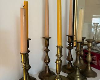 Brass Candlesticks - a LOT of them!