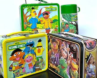 Vintage Sesame Street & The Muppets metal lunchboxes  