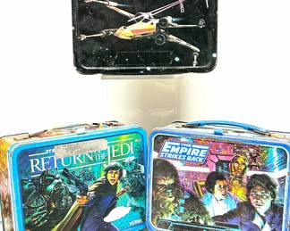 Vintage Star Wars metal Lunchboxes  .......To register in order to place bids go to www.capitolsalesservices.hibid.com