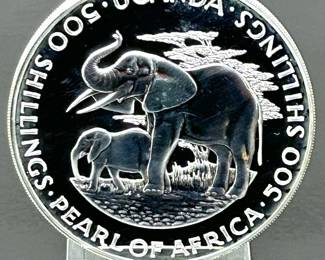 Non circulated 1981 500 Shillings Coin form Uganda.   .500 Silver 