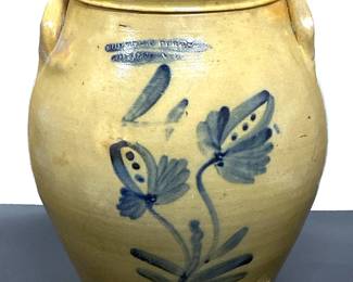Antique 1800s stoneware by Holmes & Purdy of Dundee, NY.   .......To register in order to place bids go to www.capitolsalesservices.hibid.com