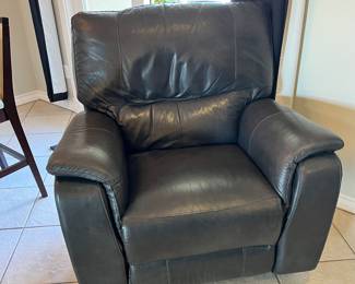 Beautiful Grey Leather Recliner