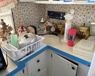 vintage cake keeper and misc