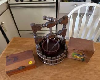 nutcracker and recipe box