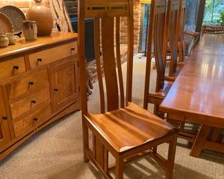 Gorgeous!!  Simply Amish - Markley Missing Dining Table | (8) Simply Amish Aspen Side Chairs