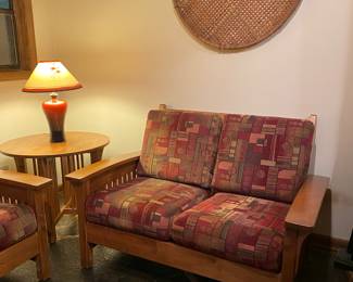 Simply Amish Love Seat + Side Tables