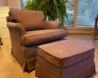 Ethan Allen Chair + Ottoman