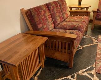 Simply Amish Sofa + Side Tables