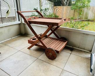 49	$80 	
Redwood garden cart on wheels 32x17x29	