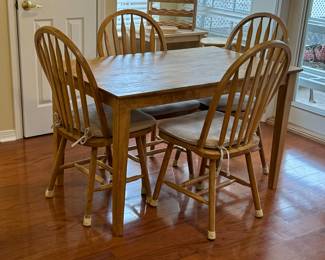 17	$250 	
Kitchen table pine with four chairs 	