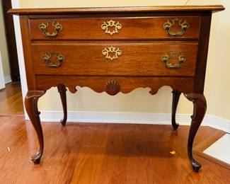 15	$195 	
Side table with two long drawers Hickory Chair Company 34Wx19Dx30T		