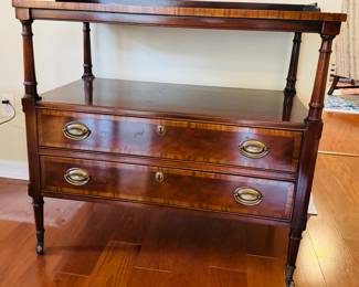 6	$295 	
American Sheraton style mahogany server 									
36Wx20Dx33T with two long drawers 	