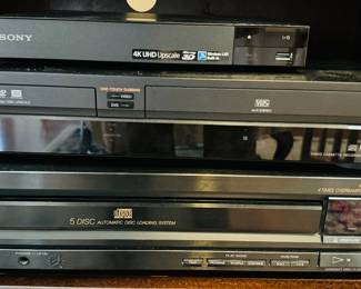 45	$60 	
Sony 3 pcs 5 CD player - Sony DVD-VHS- 4kUHD