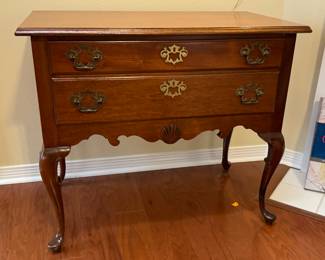 15	$195 	
Side table with two long drawers Hickory Chair Company 34Wx19Dx30T		