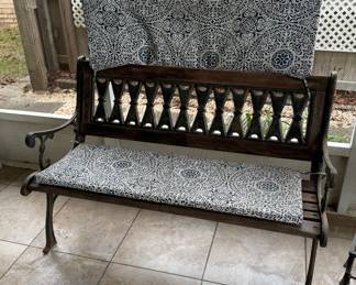 48	$80 	
Bench wood with iron sides 50x25x33									