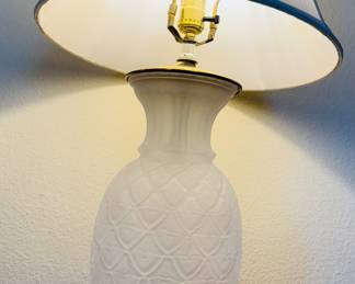 39	$90 	
Pair of pineapple lamps opaque glass 28T