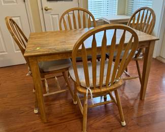 17	$250 	
Kitchen table pine with four chairs 	