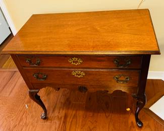 15	$195 	
Side table with two long drawers Hickory Chair Company 34Wx19Dx30T		