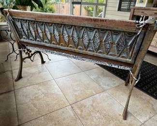 48	$80 	
Bench wood with iron sides 50x25x33									