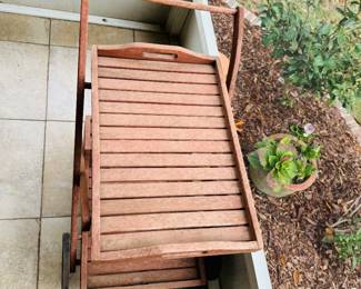 49	$80 	
Redwood garden cart on wheels 32x17x29	