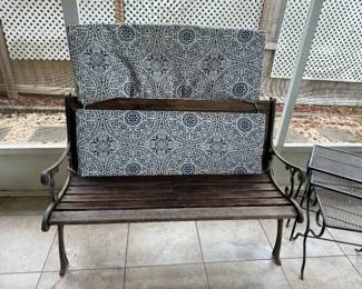 48	$80 	
Bench wood with iron sides 50x25x33									