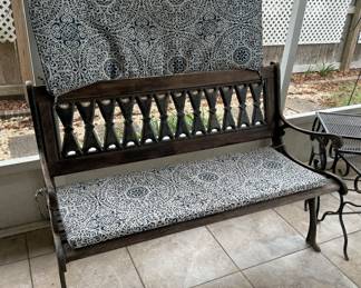 48	$80 	
Bench wood with iron sides 50x25x33									