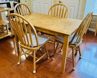 17	$250 	
Kitchen table pine with four chairs 	