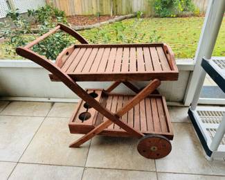 49	$80 	
Redwood garden cart on wheels 32x17x29	