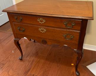 15	$195 	
Side table with two long drawers Hickory Chair Company 34Wx19Dx30T		