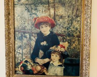 9	$80 	
Mother & child print Copy of Renoir 
27Wx 331/2T		